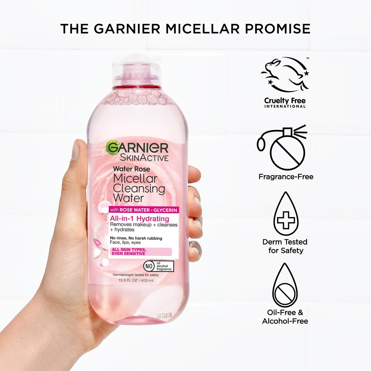 Skinactive Rose Water Micellar Cleansing Water, Adult, 13.5 Fl Oz